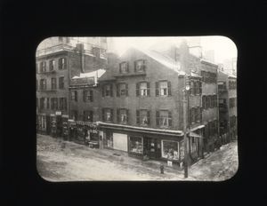 Early view of the site of the Suffolk University's Archer Building (20 Derne)