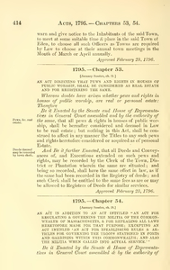 1795 Chap. 0054 An Act In Addition To An Act Intitled "An Act For Regulating & Governing The Militia Of The Commonwealth Of Massachusetts, & For Repealing All Laws Heretofore Made For That Purpose; Excepting An Act Intitled "An Act For Establishing Rules & Articles For Governing The Troops Stationed In Forts And Garrisons Within This Commonwealth; And Also The Militia When Called Into Actual Service.' "