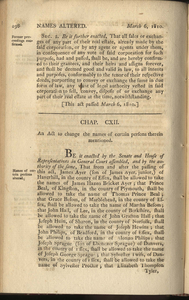 1809 Chap. 0113. An Act To Change The Names Of Certain Persons Therein Mentioned.