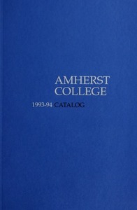 Amherst College Catalog 1993/1994