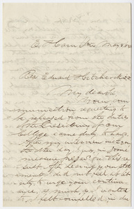 Samuel Williston letter to Edward Hitchcock, 1854 May 8