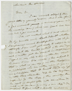 Edward Hitchcock letter to Benjamin Silliman, 1840 December 12