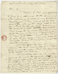 Edward Hitchcock letter to Benjamin Silliman, 1832 May 4