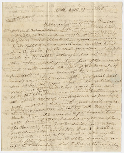 Benjamin Silliman letter to Edward Hitchcock, 1822 October 27