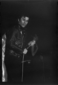 Photographs of Sha Na Na performing in Coolidge Cage, 1973 April 8