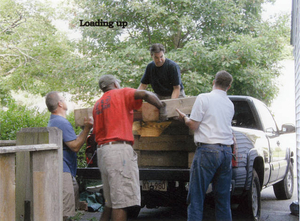 Loading frames for Eagle Scout staircase at McCabe Playground