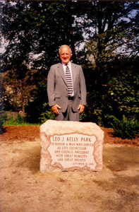 Leo J. Kelly at dedication of Leo J. Kelly Park, Houghs Neck