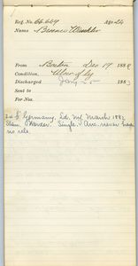 Tewksbury Almshouse Intake Record: Winkler, Branco