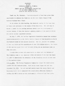 Statement of Norman E. D'Amours before the Energy and the Environment Subcommittee of the House Committee on Interior and Insular Affairs