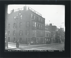 Buildings south of Cambridge Street between Joy and South Russell Streets