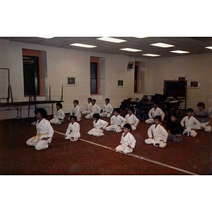 Karate class for Latino children, sponsored by La Alianza Hispana.