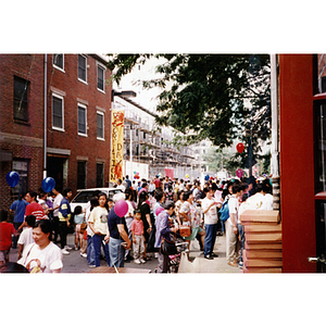 Crowd on the street at Recreation Day