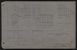 Details of Stair Hall & Staircase, Drawings of House for Mrs. Talbot C. Chase, Brookline, Mass., Sept. 6, 1929 and October 7, 1929