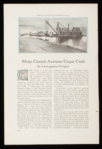 "Ship Canal Across Cape Cod"