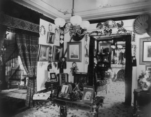 Interior view of the William Solomon House, reception room, 3 Autumn St., Roxbury, Mass., ca. 1880