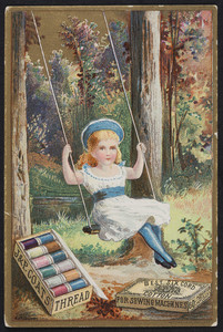 Trade card for J. & P. Coats' Best Six Cord Cotton Thread, location unknown, undated