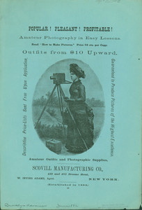 Handbill for amateur photography in easy lessons, Scovill Manufacturing Company, 419 and 421 Broome Street, New York, June 1882