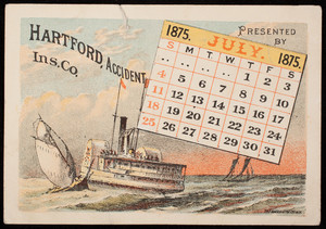 Trade cards for the Hartford Accident Insurance Co., Hartford, Connecticut, 1875