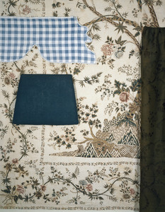 Wallpaper and fabric fragments, Sayward-Wheeler House, York Harbor, Maine