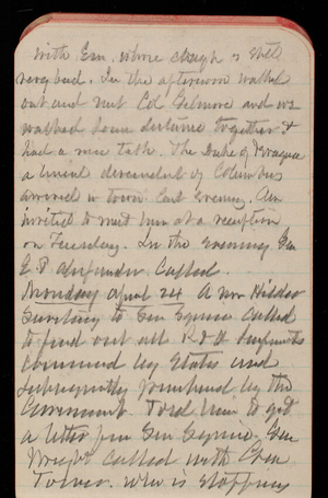 Thomas Lincoln Casey Notebook, February 1893-May 1893, 79, with Em whose cough is still very bad