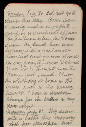 Thomas Lincoln Casey Notebook, May 1893-August 1893, 93, Sunday July 30