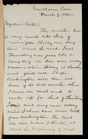 Harry Weir Casey To Thomas Lincoln Casey, March 7, 1880 - Digital ...