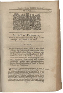 An Act for granting certain Duties in the British Colonies and Plantations in America ...