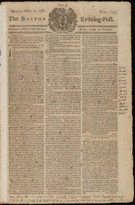 The Boston Evening-Post, 17 October 1768