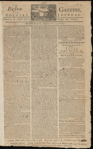 The Boston-Gazette, and Country Journal, 13 February 1769