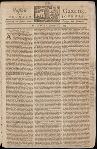 The Boston-Gazette, and Country Journal, 23 January 1775