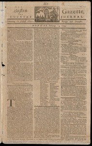 The Boston-Gazette, and Country Journal, 13 February 1775