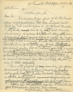 Letter from Benjamin Smith Lyman to Chauncey H. Pierce