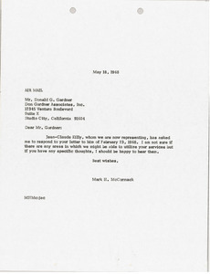 Letter from Mark H. McCormack to Donald G. Gardner