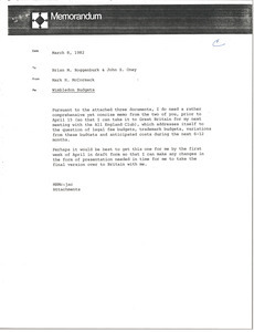 Memorandum from Mark H. McCormack to Brian M. Roggenburk and John S. Oney