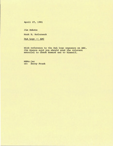 Memorandum from Mark H. McCormack to Jim Bukata