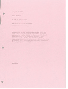 Memorandum from Mark H. McCormack to Phil Pilley