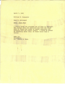 Memorandum from Mark H. McCormack to William H. Carpenter