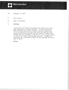 Memorandum from Mark H. McCormack to Bill Sinrich