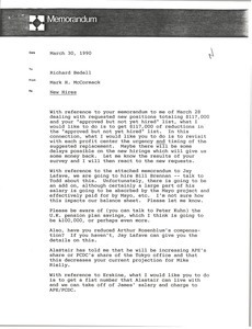 Memorandum from Mark H. McCormack to Richard Bedell