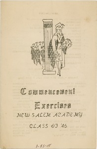Program for the 1946 New Salem Academy commencement exercises