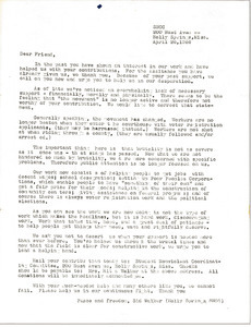 Letter from Sid Walker to Gloria Xifaras Clark