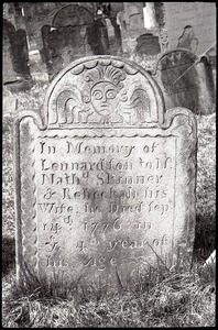 Gravestone of Lennard Skinner (1776), Ancient Burying Ground
