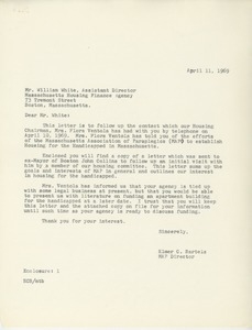 Letter from Elmer C. Bartels to William J. White