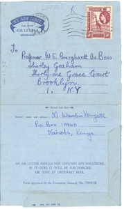 Letter from M. Wambui Kenyatta to W. E. B. Du Bois
