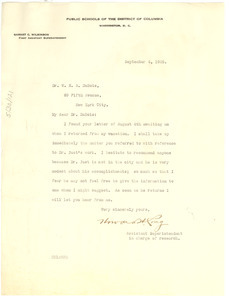 Letter from Howard H. Long to W. E. B. Du Bois