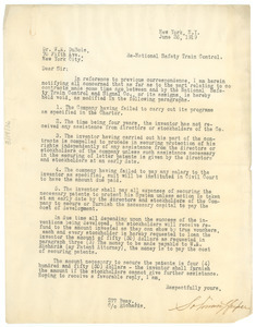 Letter from Solomon Harper to W. E. B. Du Bois