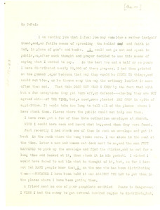 Letter from Naomi Maier to W. E. B. Du Bois