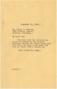 Letter from W. E. B. Du Bois to James W. MacNeal
