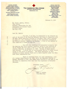 Letter from the American Red Cross to W. E. B. Du Bois