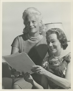 Mrs. H. Lawrence Bogert, Jr. and Mrs. William S. Kilborne discuss plans for a dinner and reception honoring participants of Project DIADEM